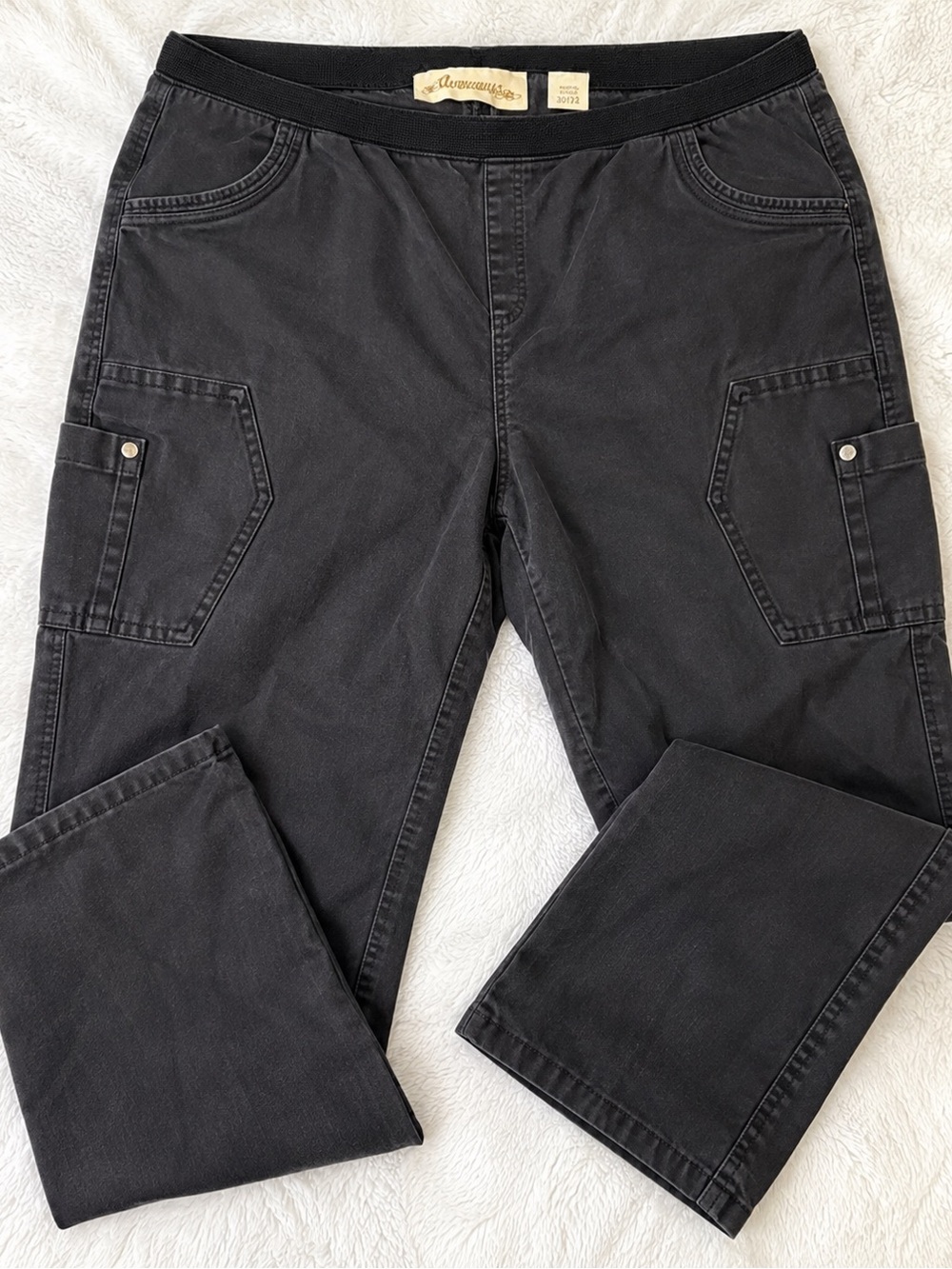 Women’s Avenue Black Denim Capri Jeans Stretch Waist Plus Size 30/32 4X